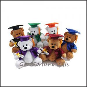Best customed logo plush teddy college graduation bears gift wholesale