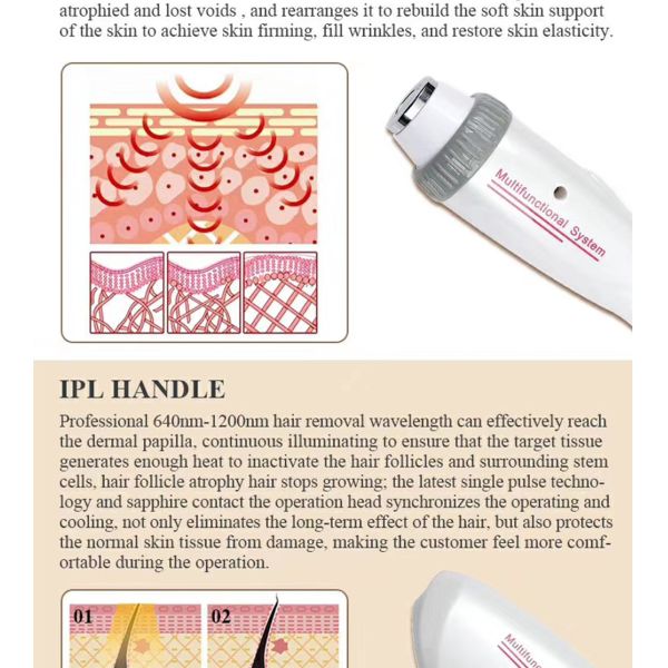 1064 Nm Picosecond Laser Tattoo Removal Machine 3 In 1 Ipl Rf Handle