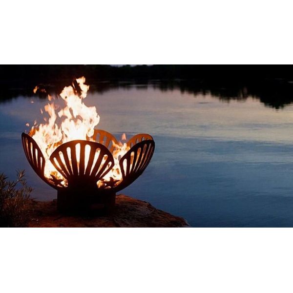 Warm Keeping Rusted Corten Steel Fire Globe Hemisphere Fire Pit