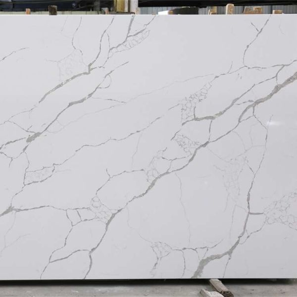 Calacatta White Quartz Countertops Slab Quartz Stone Slab 3200*1600mm For Counter Tops