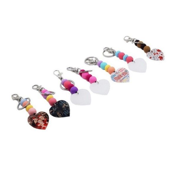 Heart Shape Sublimation Acrylic Keychains Blanks Custom Acrylic Keyring