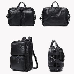 Retro Multifunctional Men'S First Layer Cowhide Office Laptop Backpack