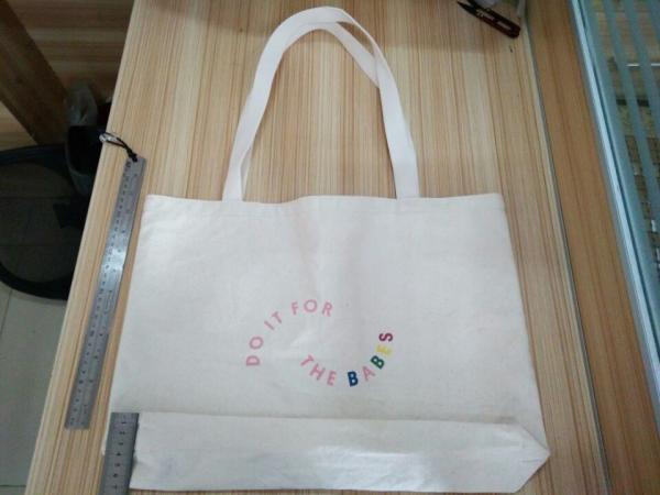 Organic Fabric Shopping Tote Bag Wear Resistant Screen Printing For Protector