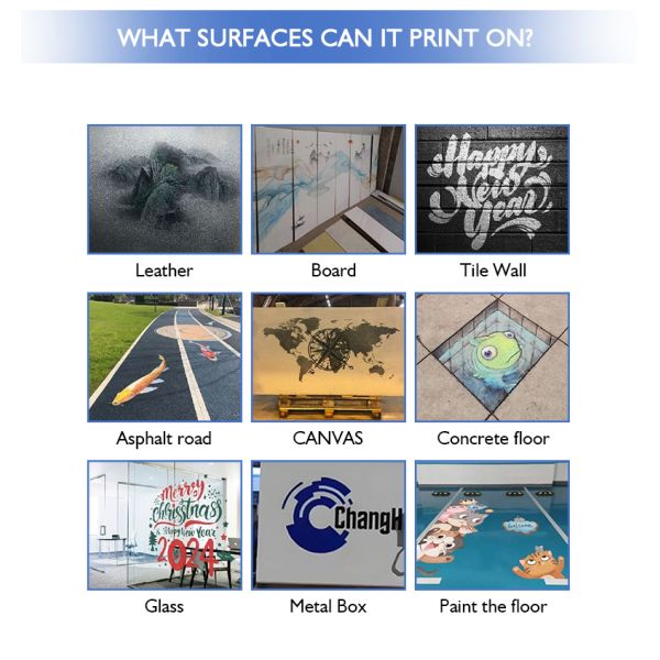 Horizontal 3D UV Inkjet Printer 500W High Speed CMYK W 4K Floor Printing Machine