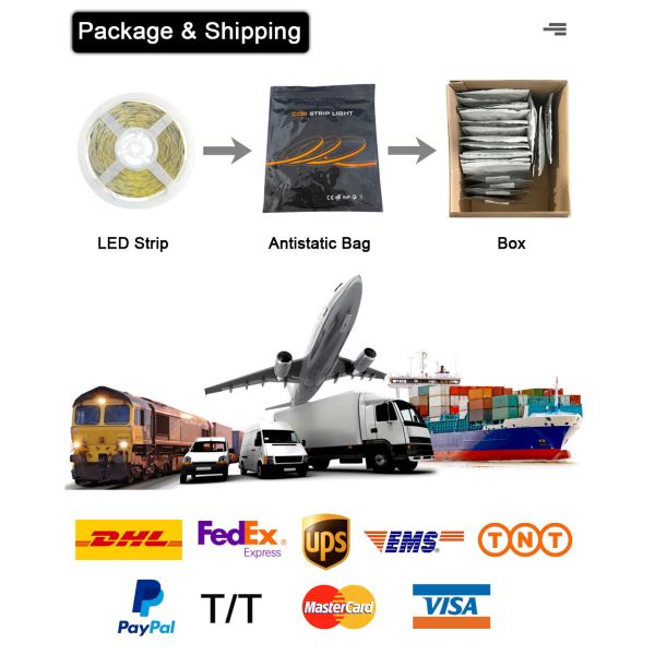 320leds Red Golden Yellow Ice-Blue Blue Green Purple Colorful Flexible COB Led Strip Light