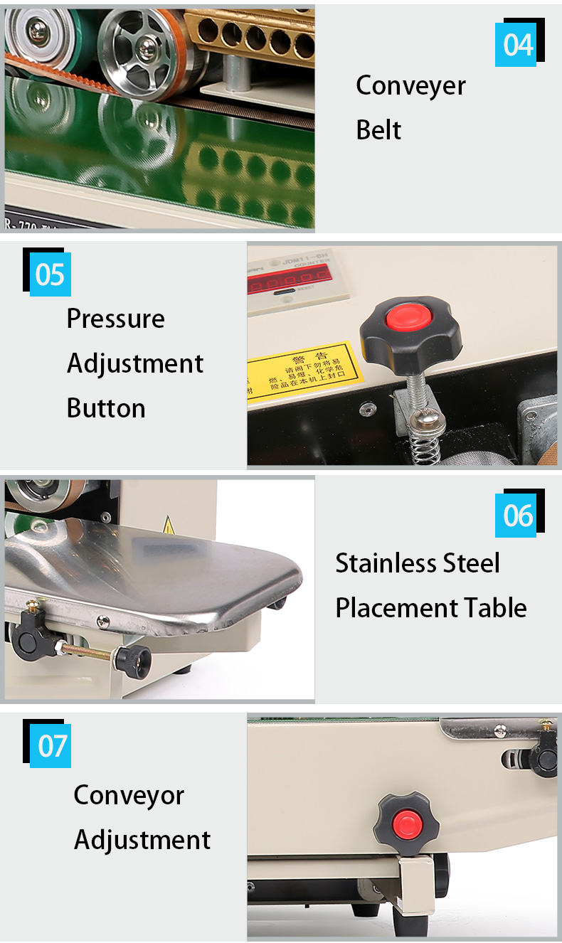 Electric Driven DUOQI FR-770 Commodity Shrink Sleeve Seaming Machine Continuous Sealing Machine with Counter