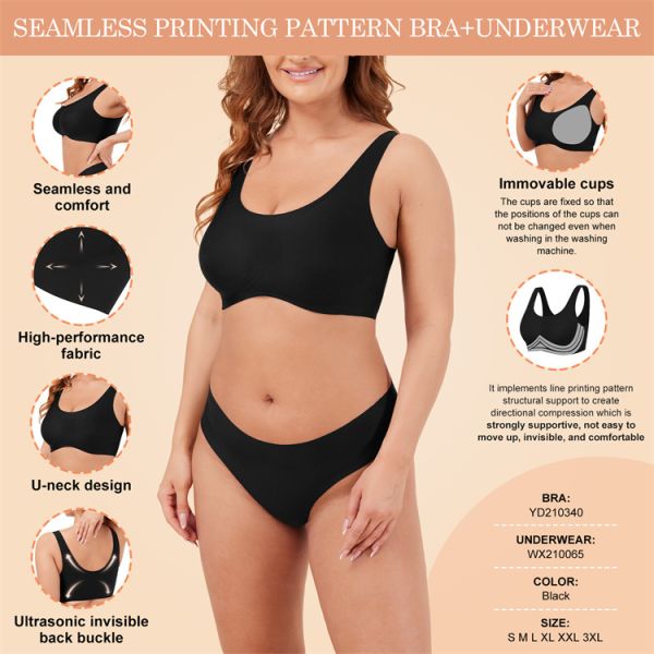 Stylish Printed Push Up Body Shaping Bra for Women by HEXIN Back Closure Lingerie Set