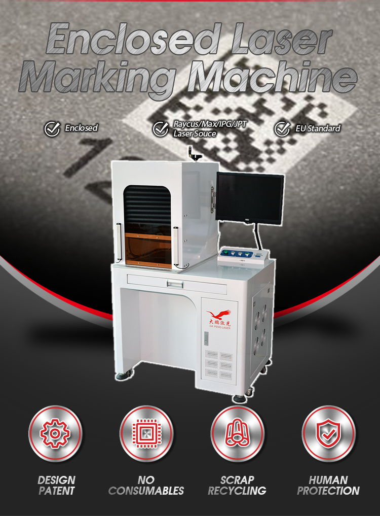 Enclosed Logo Raycus Fiber Laser Engraving Machine For Gold Silver Copper Ring Jewelry