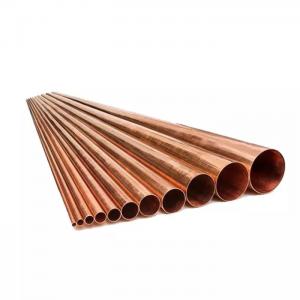 Best 15m 10m 20m Seamless Copper Tube Air Conditioner Refrigeration Connecting Heating Cooling Straight Brass Pipe wholesale