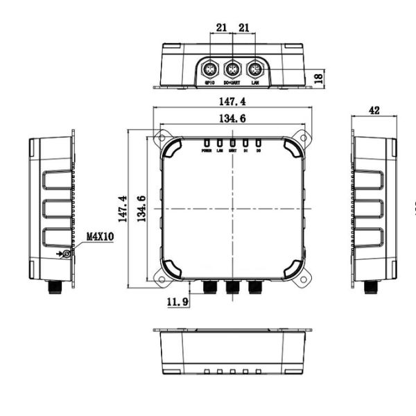 48V UHF RFID Reader To Identify The Production Model On The Automobile Production Line Has Anti Interference Ability