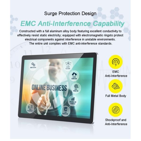 27 Inch IP65 Waterproof 300 Nits High Brightness LCD Display Embedded Metal Industrial Displays