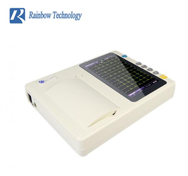 Cheap AC 110-230V Touch Screen 6 Channels Medical ECG EKG Machine Net Weight 1.3kg for sale