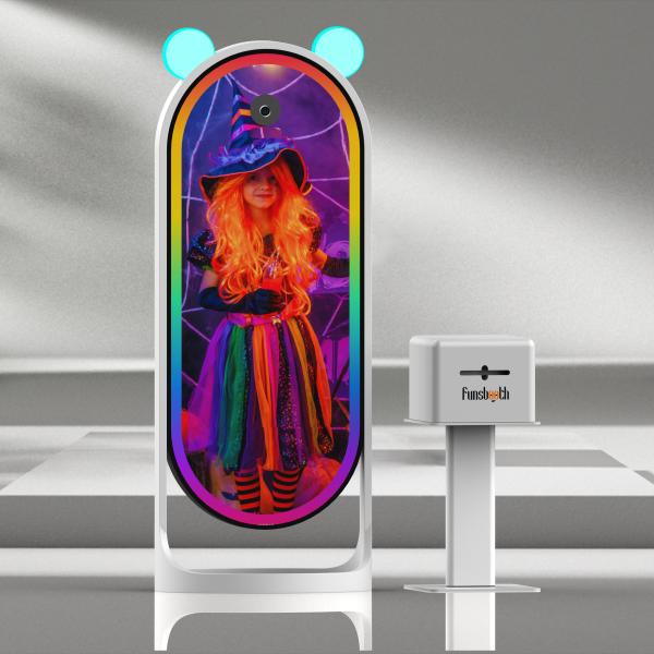 Cheap Instant Magic Mirror Photobooth Interactive Party Selfie Photo Mirror Booth With Camera Printer Software for sale