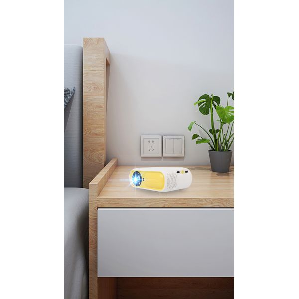 8000K TV LCD LED Mini Projector With High Contrast Ratio 1500:1