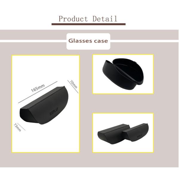 Custom Logo Embossed Black Hard Magnetic Sunglasses Case