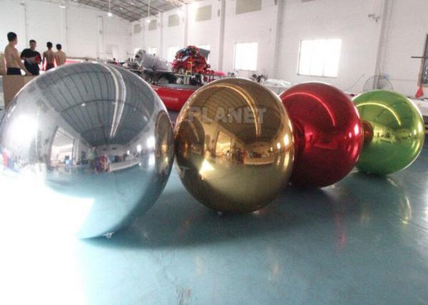 Giant Double Layer Sliver PVC Inflatable Mirror Ball Inflatble Mirror Balloon For Event Decoration