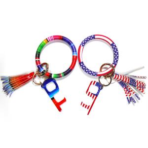 Best OEM Engraved Logo 7.7CM Tassel Bracelet Keychain For Key Pendant wholesale