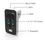LCD Display Multi Parameter Patient Monitor With Built-In Memory And USB Storage