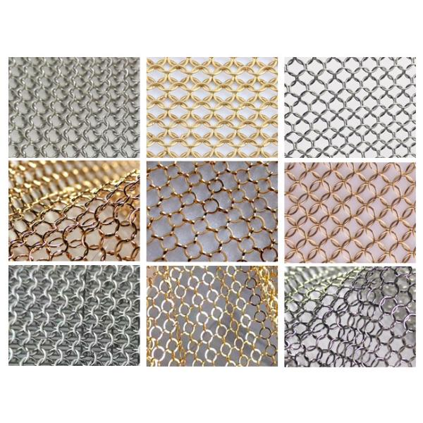 Screen Curtain Stainless Steel Chain Link Mesh Curtains With 1mm Wire Gauge