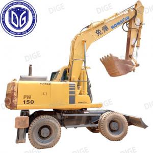 Best Komatsu PC150W 15 Ton Used Wheel Excavator Hydraulic Driving wholesale