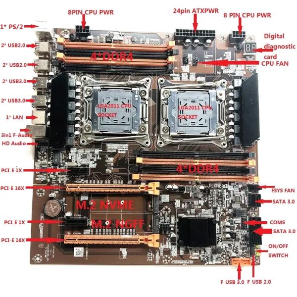 LGA2011-V3 X99 Mainboard 4 Channel DDR4 Desktop Computer Motherboard