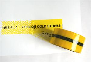 Customized OPENVOID Tamper Evident Security Tape / PET Packing Adhesive Tape