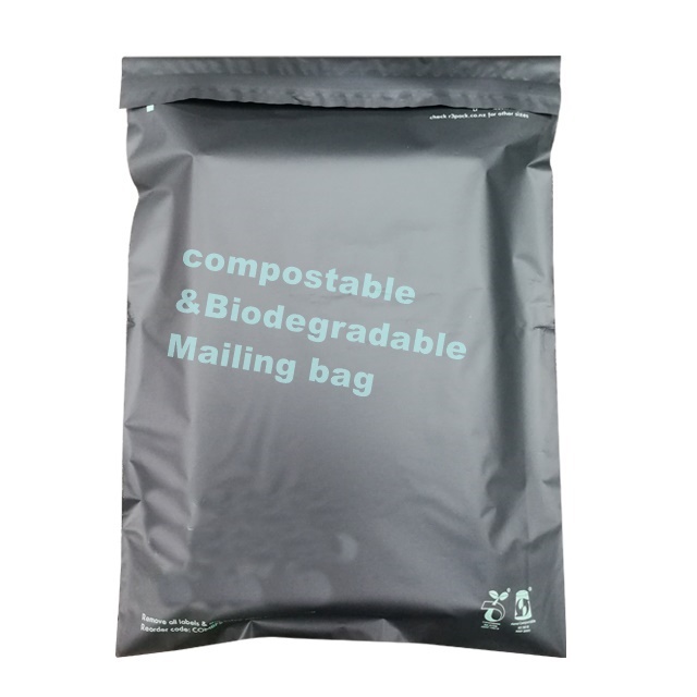 custom printed cornstarch made biodegradable compostable eco plastic mailing bags