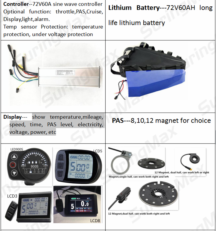 hub motor 72v 2000w