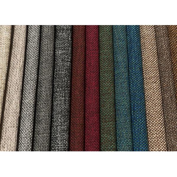 Plain Linen Sofa Fabric 230gsm Polyester Blend Upholstery Cloth