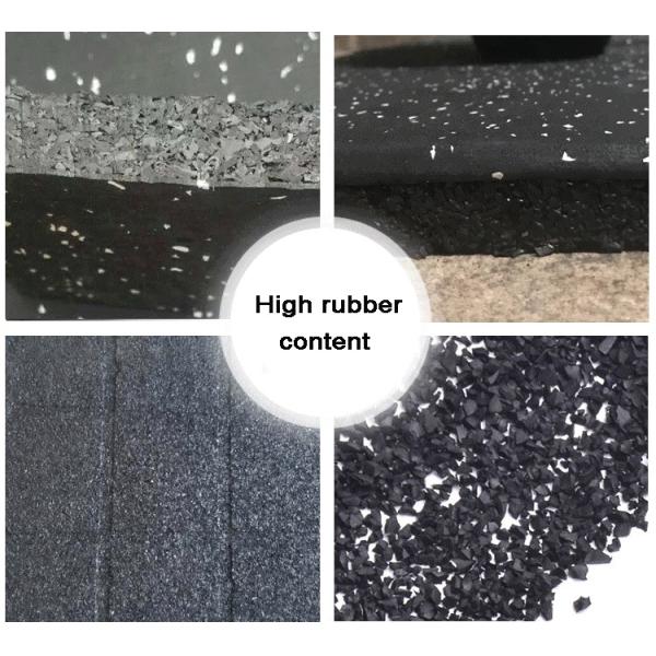High Density 15/20/25mm Black Rubber Gym Flooring Roll for Project Solution Capability