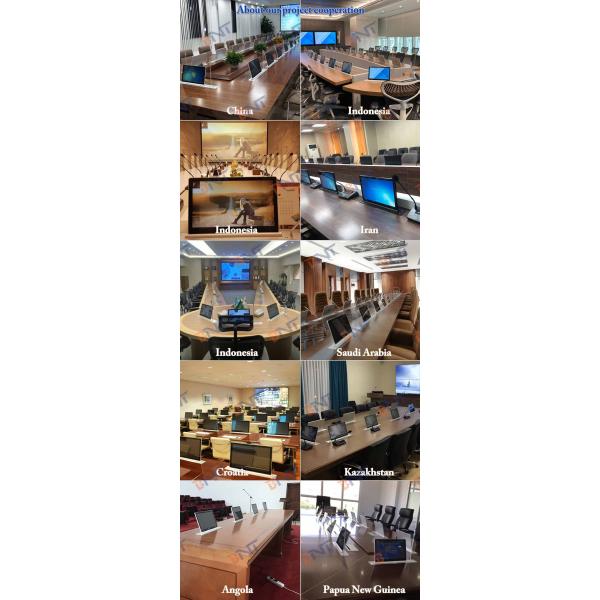 BNT Full HD Screen Low Price Motorized Retractable Monitor Lift With Mic for Conference System