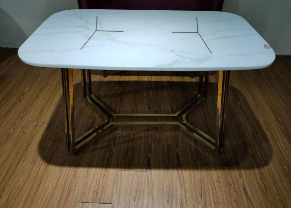 Cheap Home Room 130*80*76cm Wrought Iron Marble Table for sale