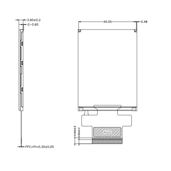 2.8 Inch 40PIN ST7789V 240*320 MCU SPI RGB Interface Tft Lcd Display Module With And 400cd/m2 Lumens Degrees