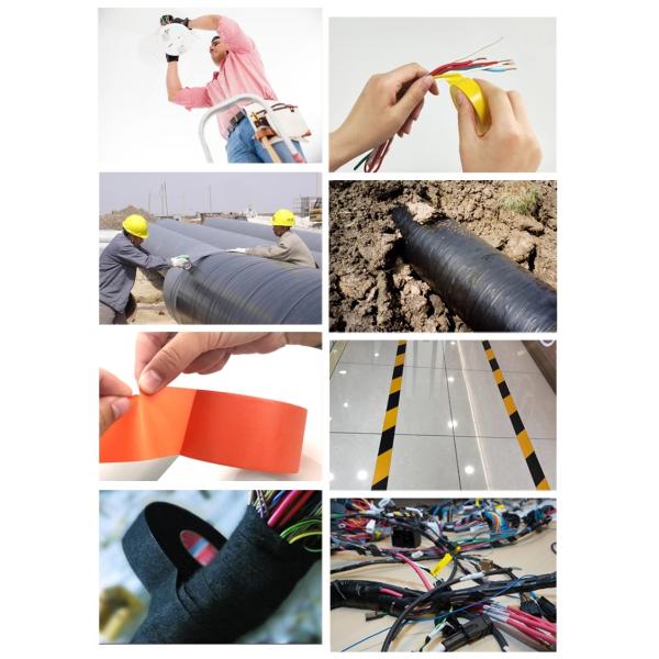 Waterproof PVC Floor Marking Tape , Detectable Underground Warning Tape