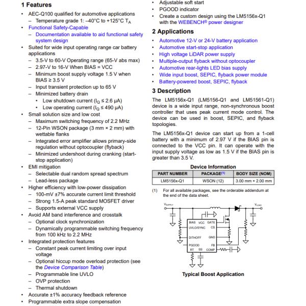 LM5156QDSSRQ1 Tvs Diode Smd 296-Lm5156qdssrq1tr-Nd