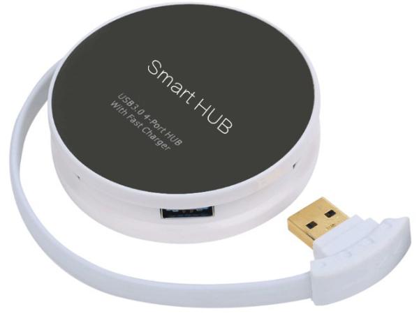 Cheap Fast Charging Smart Round Adapter 4 Ports USB HUB for sale