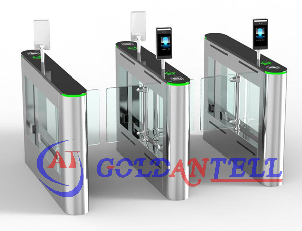 Face And Temperature Recognition QR Code Security Swing Barrier