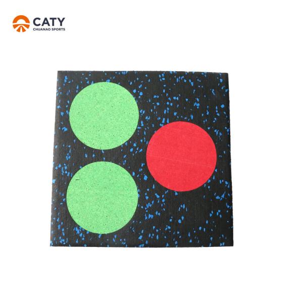 Cheap Practical Fitness Floor Mats 1000x1000mm , Shock Resistant Gym Floor Squares for sale