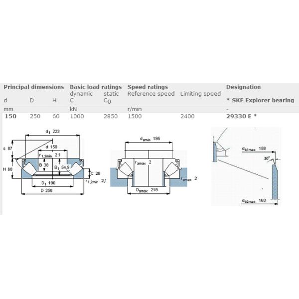 29330 CNC Spherical Thrust Roller Bearing Durable ISO9001 Certification