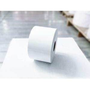 Best Waterproof Glossy Paper Adhesive Roll Label Materials 140u Paper Thickness wholesale