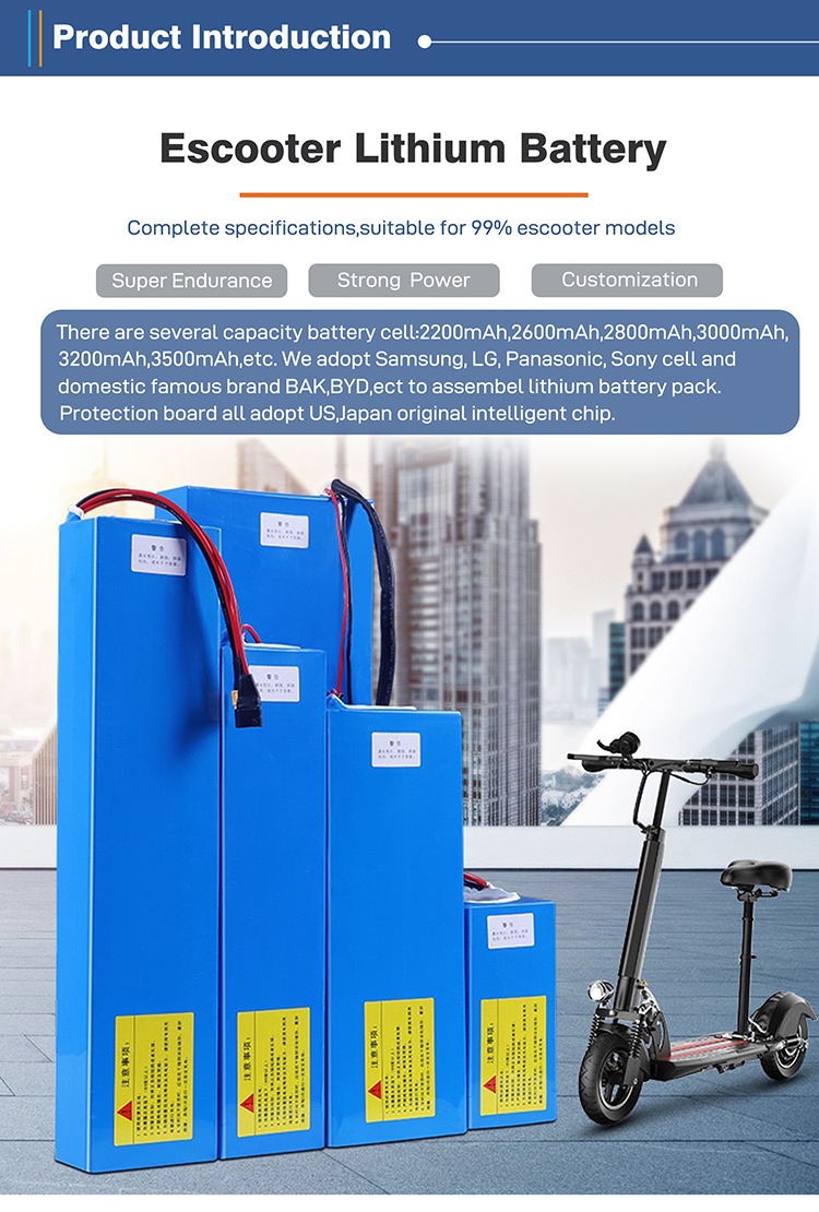 China manufacturer supply electric scooter battery 48v battery scooter with 100% safety