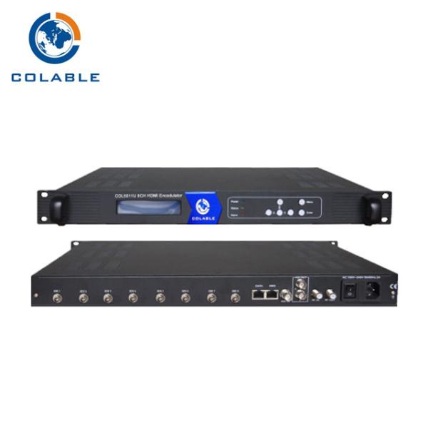 Cheap 8 Port To 4 RF CVBS To DVB-C Encoder Modulator , Digital TV Video Encoder Modulator for sale