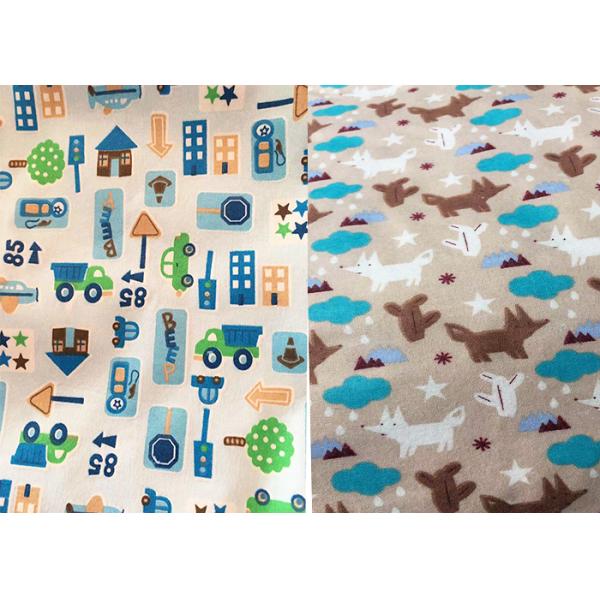 New Design Pattern Kids Usage 150GSM Flannel Print Fabric