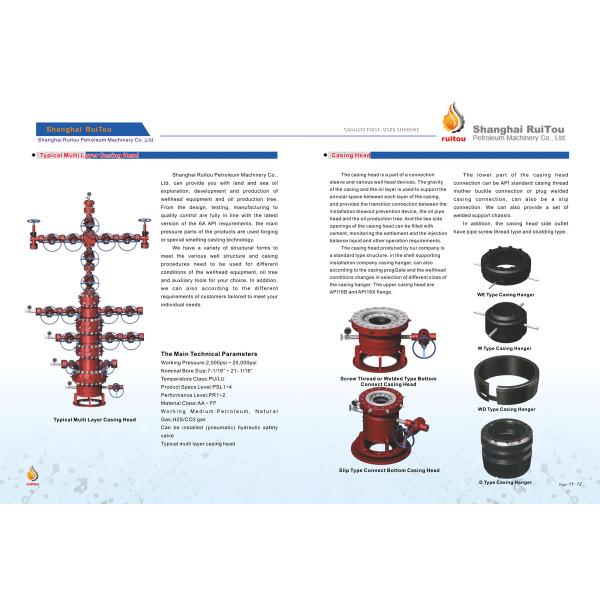Wellhead API 6A 7" 3000psi Forging Type Welded Type Casing Head / Casing Head Spool
