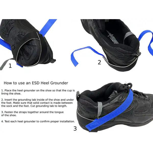 Anti Static Heel Straps Adjustable Foot Grounder ESD Heel Strap