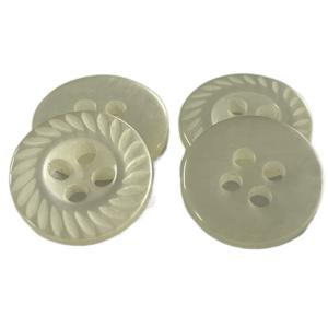 Best Off White Plastic Shirt Buttons Pearl Effect With Petal Rim In 22L wholesale