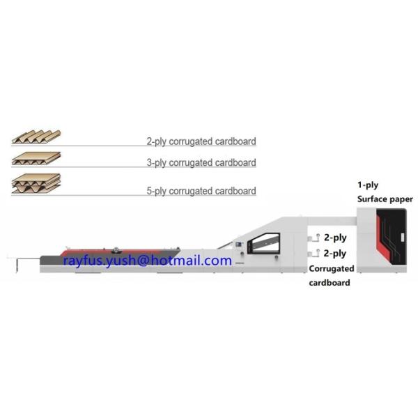 Automatic 5-Layer Flute Laminator Machine, 2-Ply + 2-Ply + 1-Ply Corrugated Cardboard making