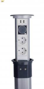 Best Electric Automatic Phone Kitchen Pop Up Sockets 1 Sockets 2 USB Bluetooth Speaker wholesale