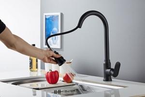 Best Rotatable Pull Put Black Sink Tap Faucet wholesale