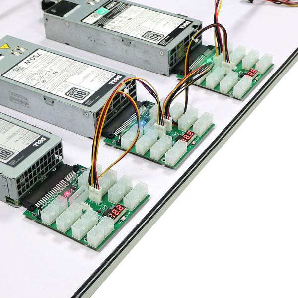 16 Ports 12V PCI-E 6Pin Server Power Supply Breakout Board for Daier 750W 1100W 1600W 2000W 2400W Synchronization Connector